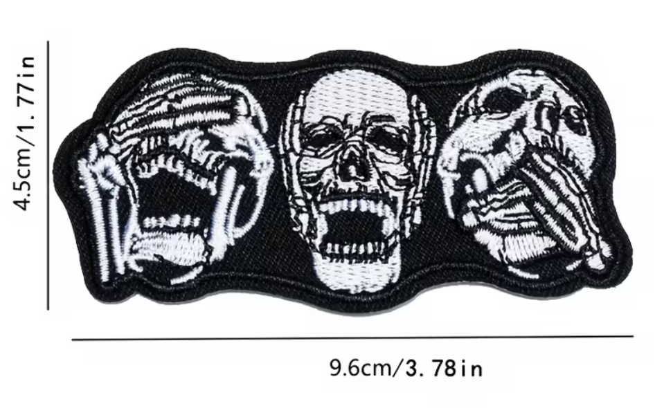 Hear no, see no, say no evil Skulls