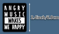 Angry music makes me happy - sticker