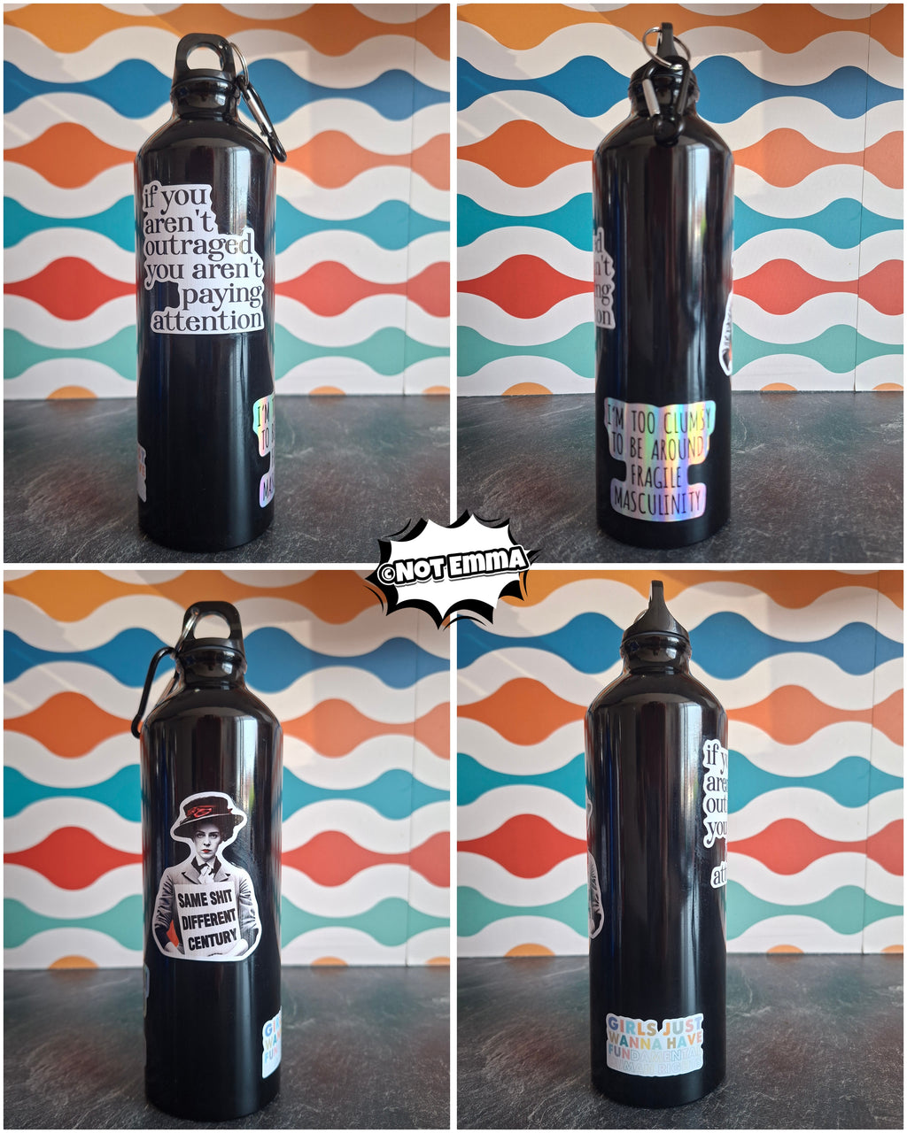 The "Same Shit, Different Century" water bottle 800ml