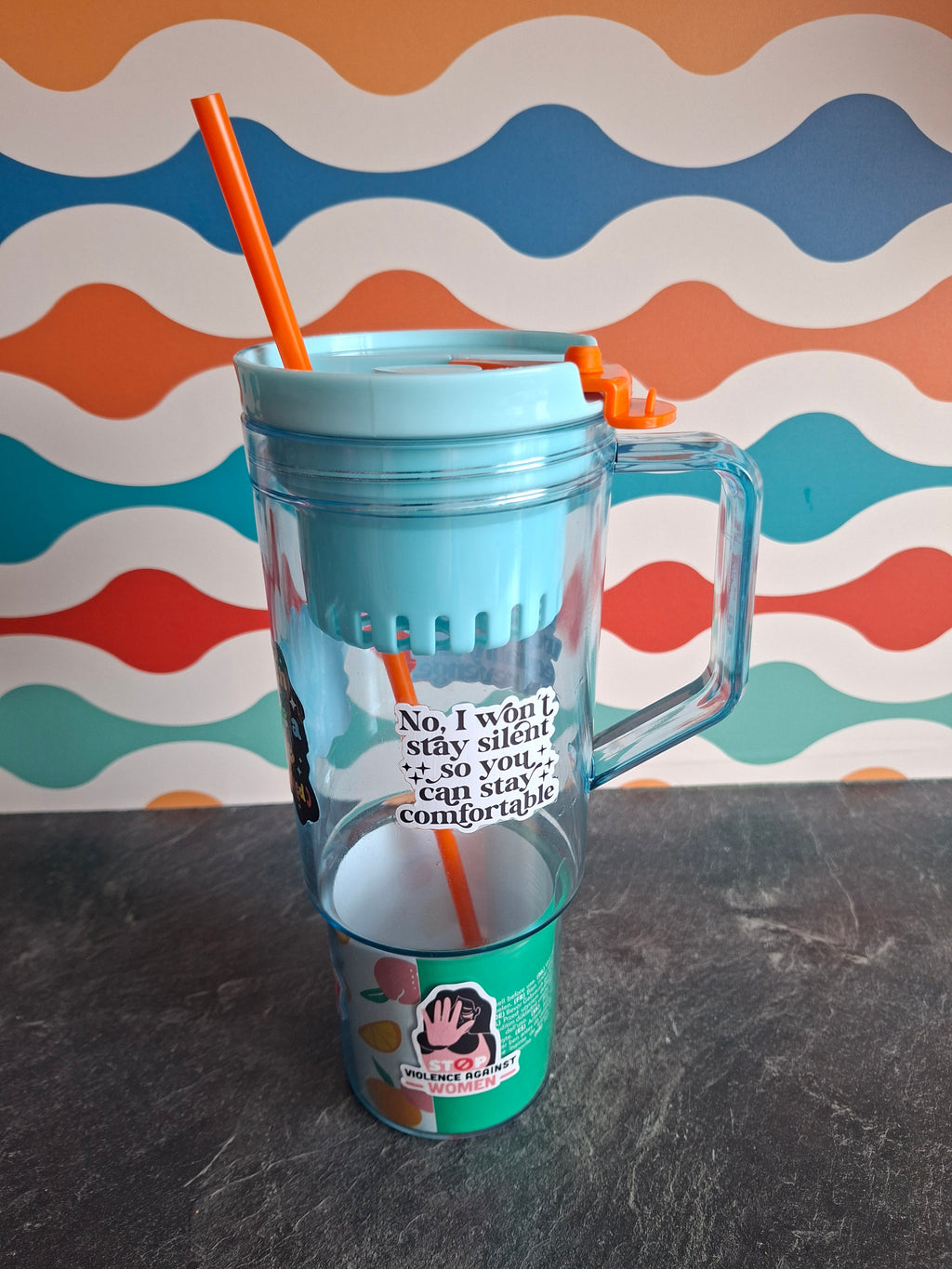 The "Fierce Protector" tumbler water bottle 1.2L
