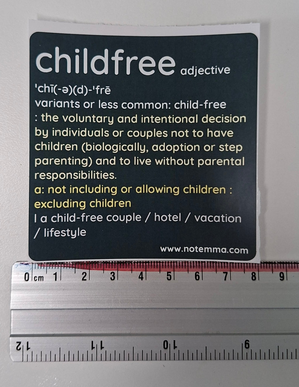 The "Childfree Definition" Sticker