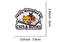 Easily distracted by cats & books patch