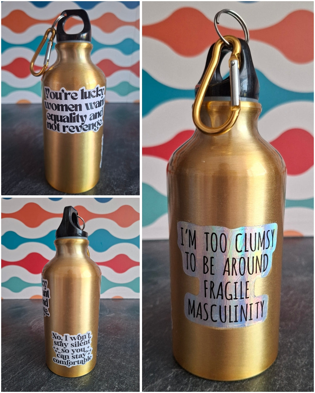 The 'Loud & Proud Feminist' water bottle  400ml