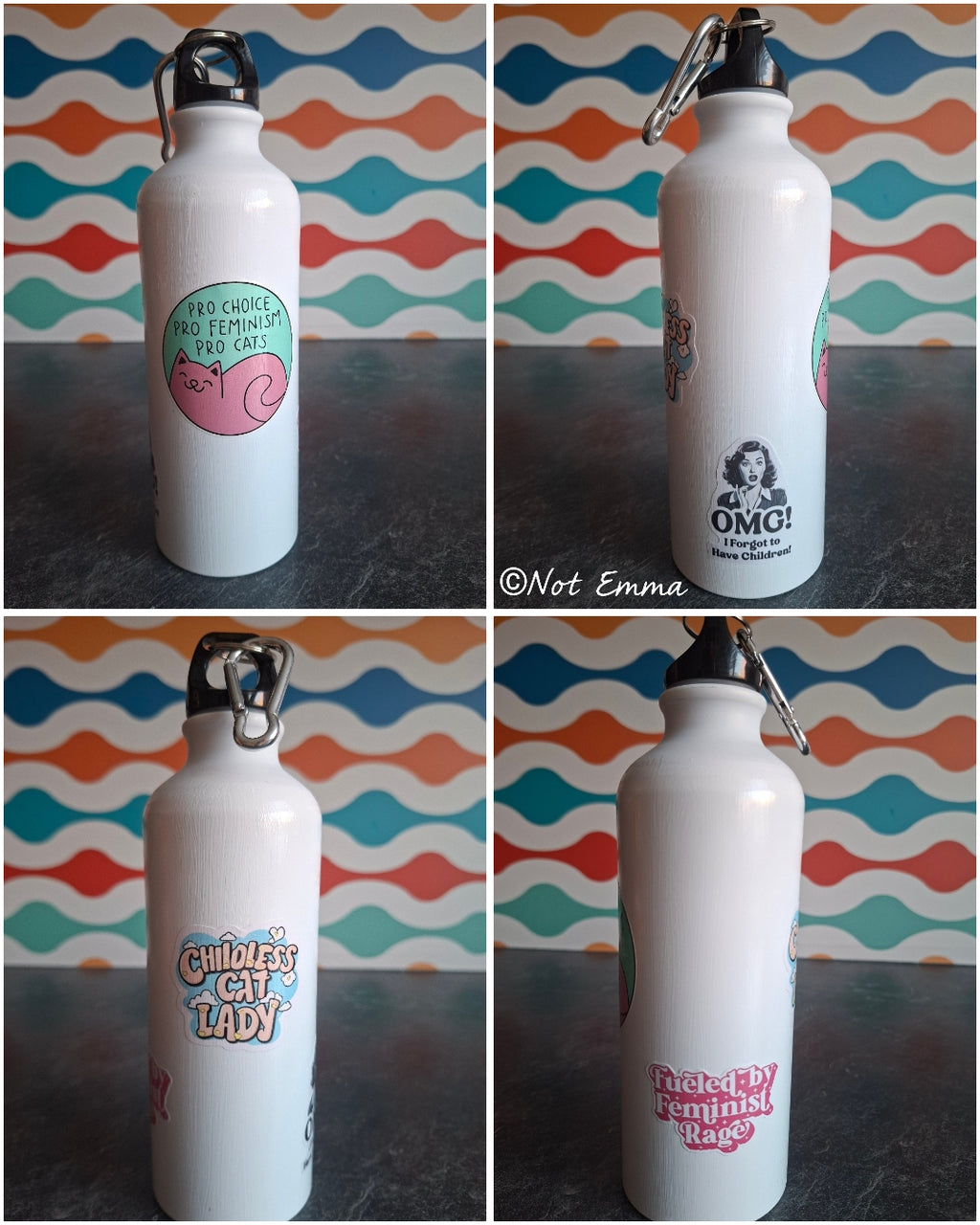 The "Proud Childless Cat Lady' water bottle  540ml