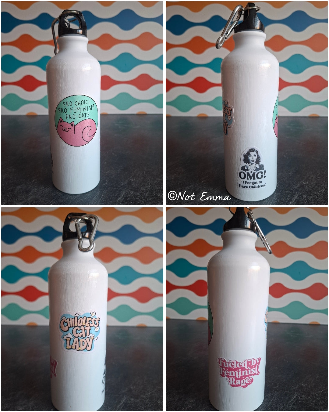 The "Proud Childless Cat Lady' water bottle  540ml