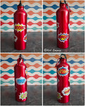 The Retro Comic Book Sound Effects Water Bottle 800 ml