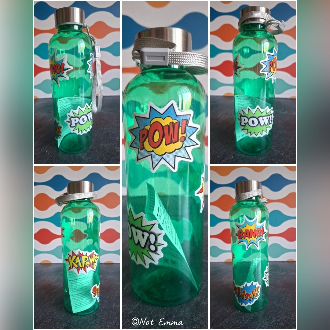 The 'Retro Action Sounds' Water Bottle 600 ml