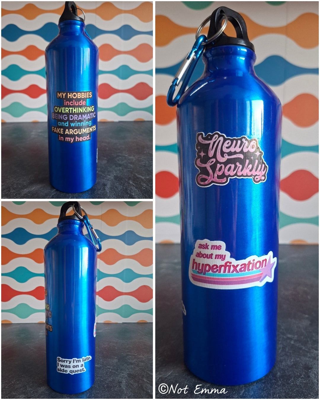 The 'ADHD & Neurodiverse Emotional Support' water bottle 800ml
