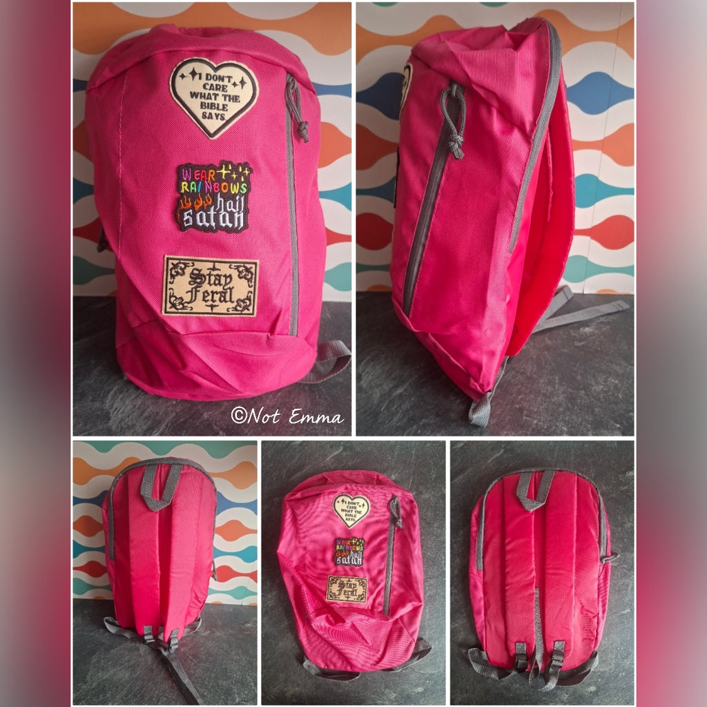 The 'Sweetly Sinful & Staying Feral' backpack