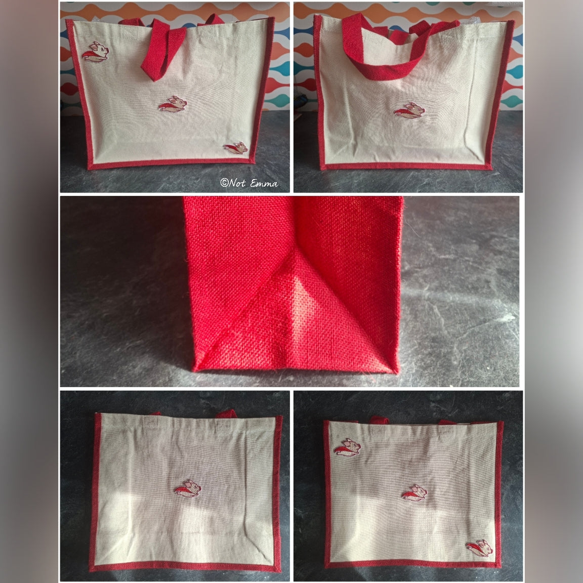 The "Never Say Never" when pigs fly jute tote