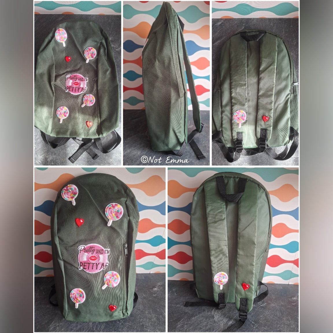 The "Looks Cute, Acts Petty" mini backpack