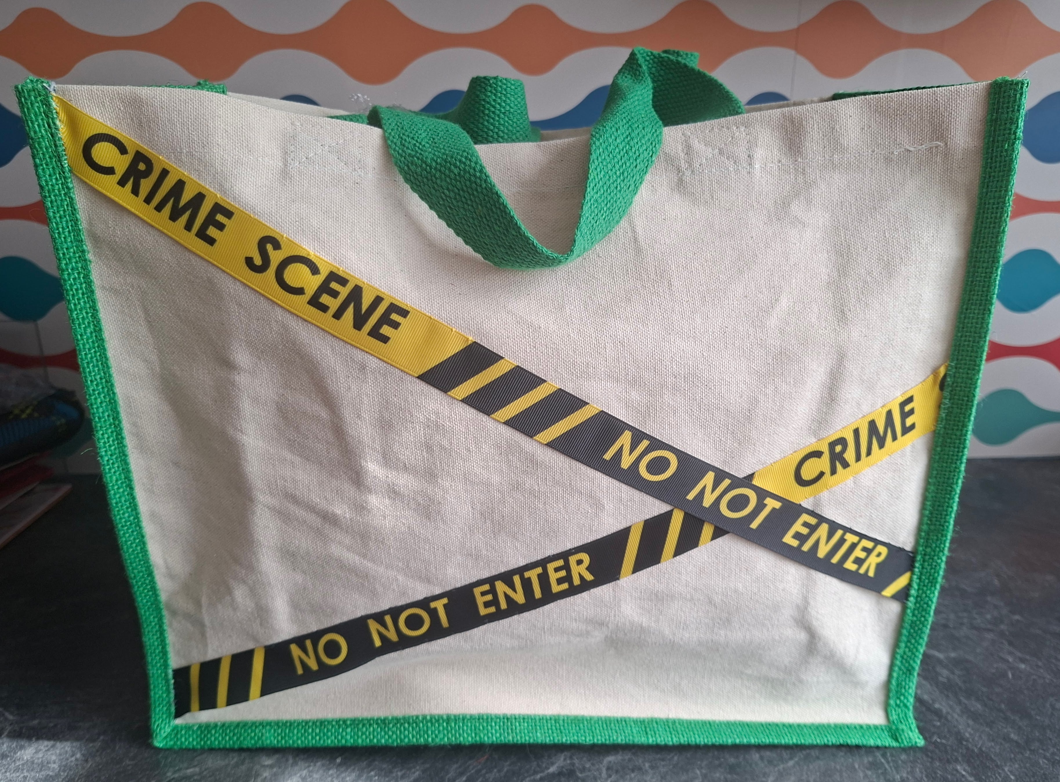 The 'Official True Crime Junkie' jute tote
