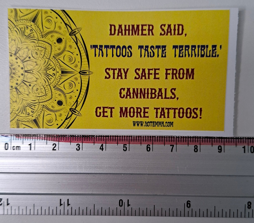 The "Cannibal Deterrent" Sticker