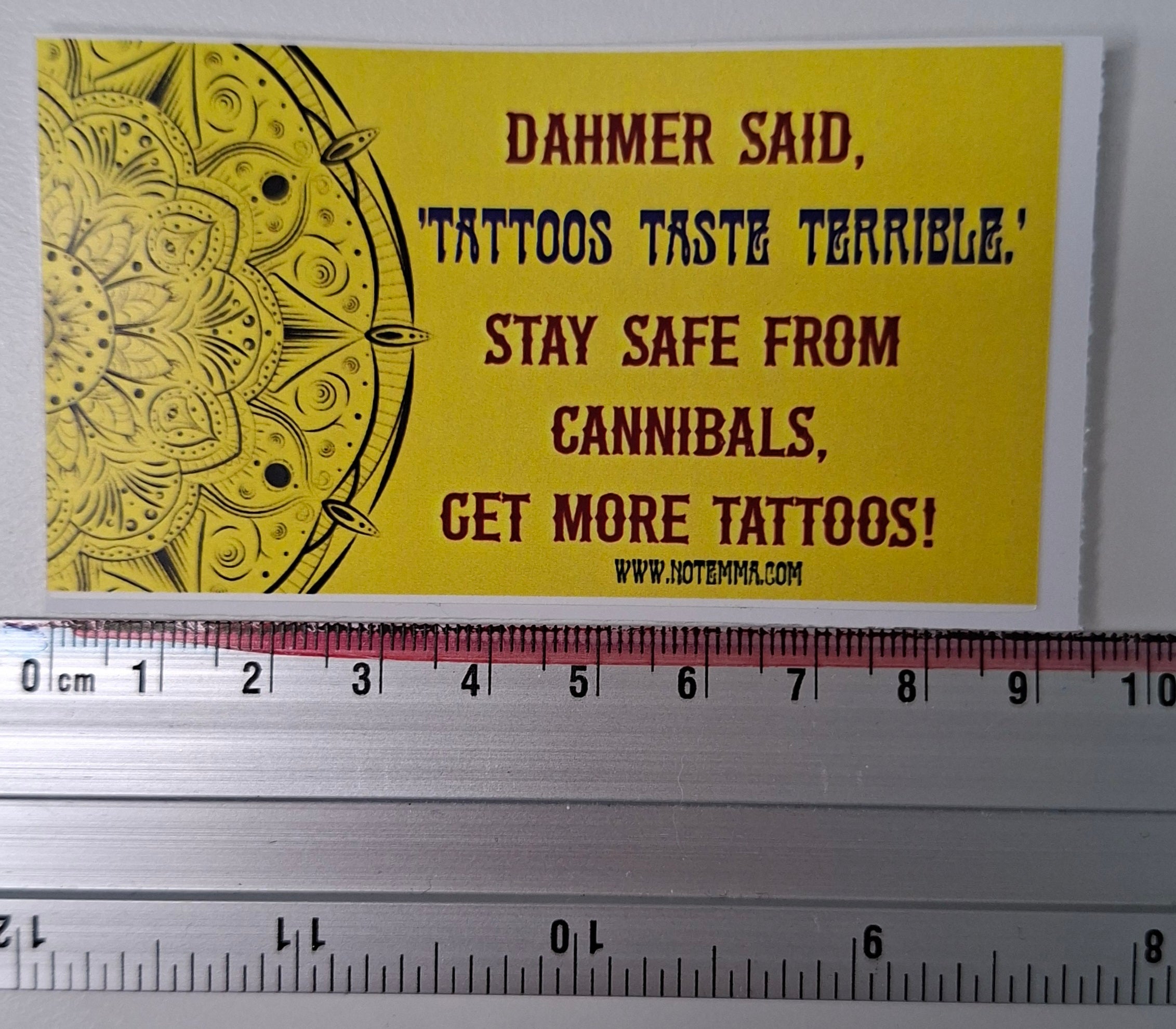 The "Cannibal Deterrent" Sticker