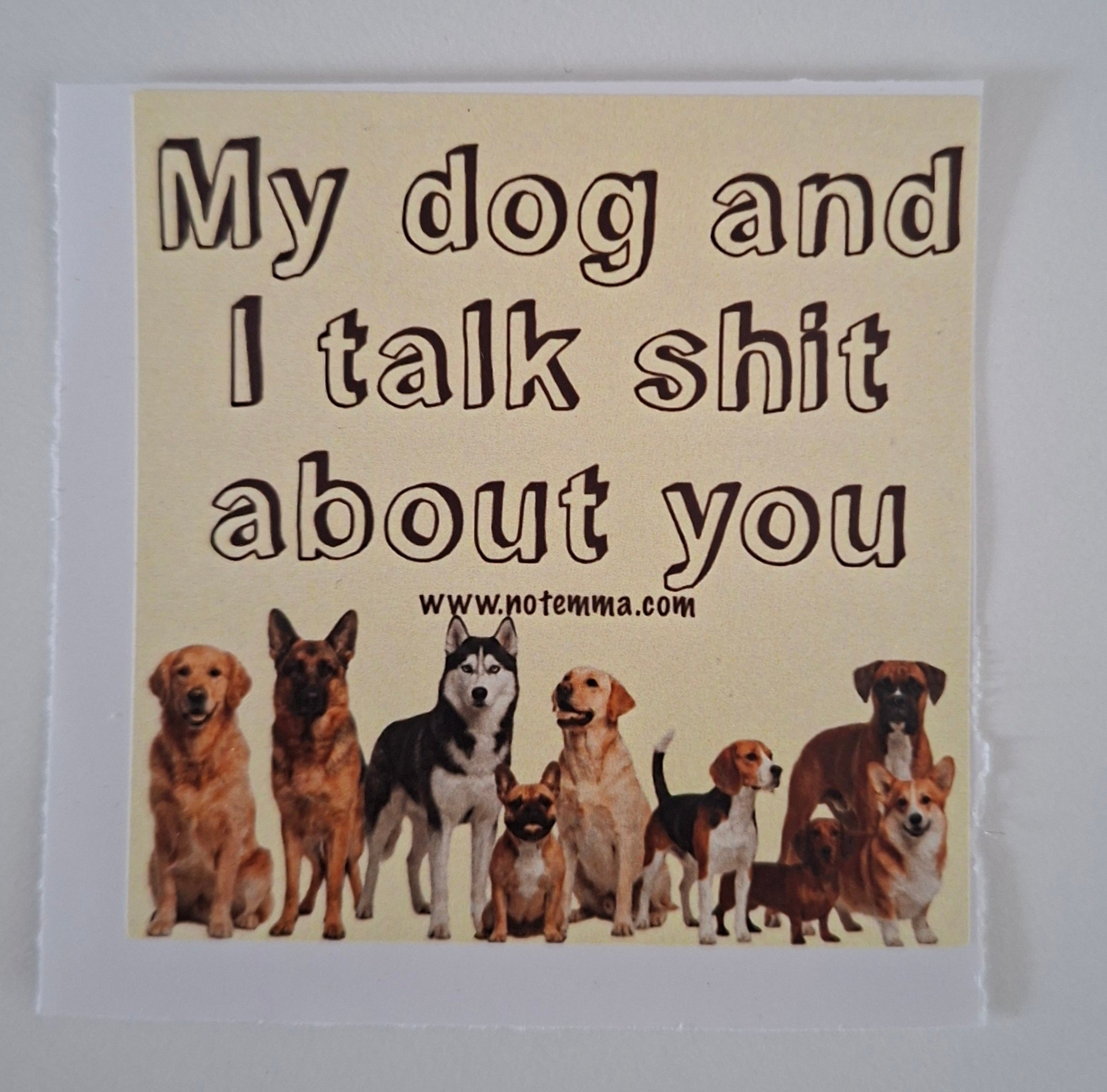 The "K-9 Gossip Club" Sticker