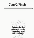 Women want equality not revenge - sticker