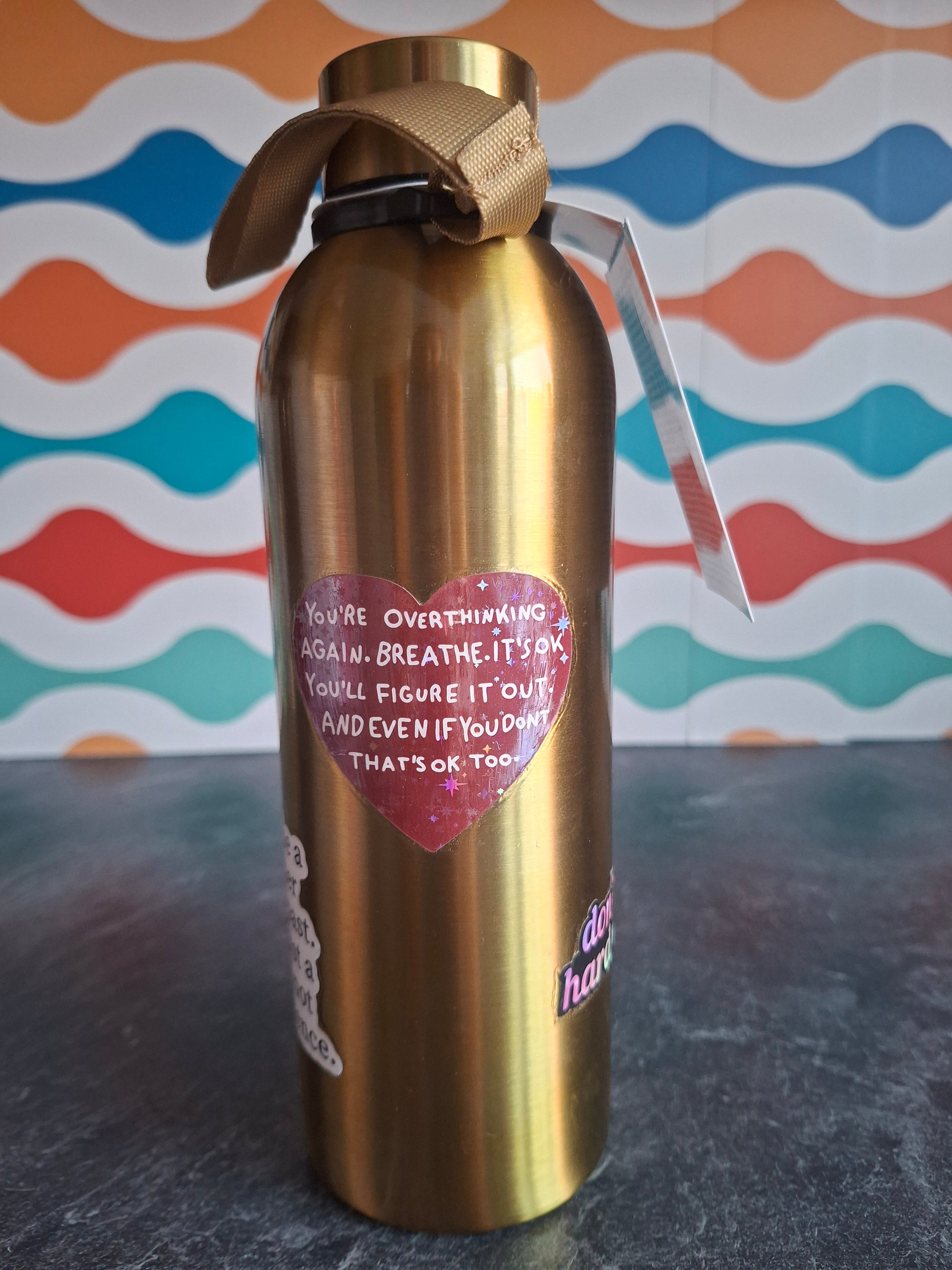 The 'Emotional Support Water Bottle For Anxiety Relief' bottle 500ml