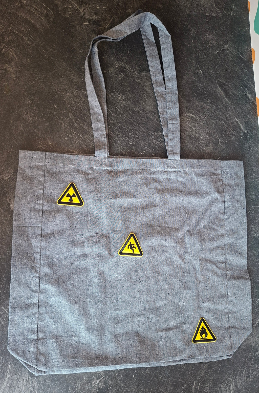 The "Walking Warning" tote bag