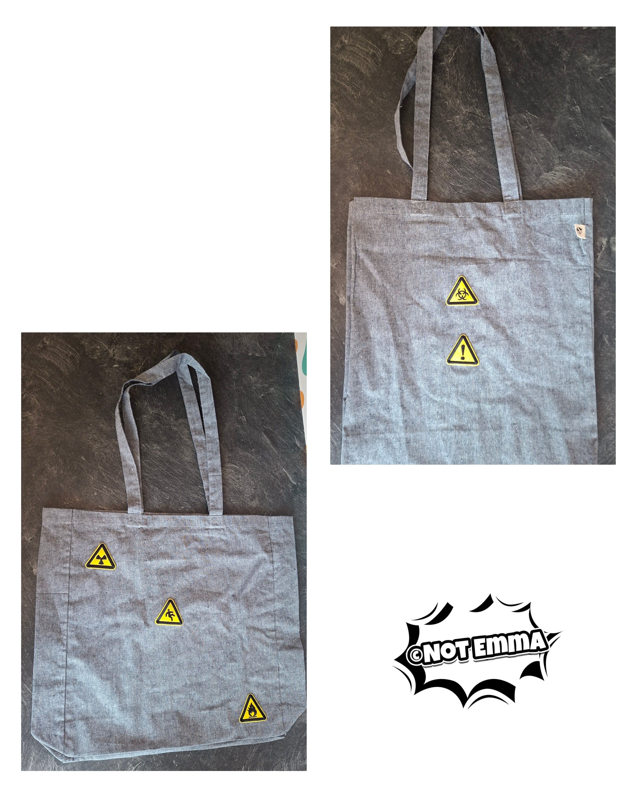 The "Walking Warning" tote bag
