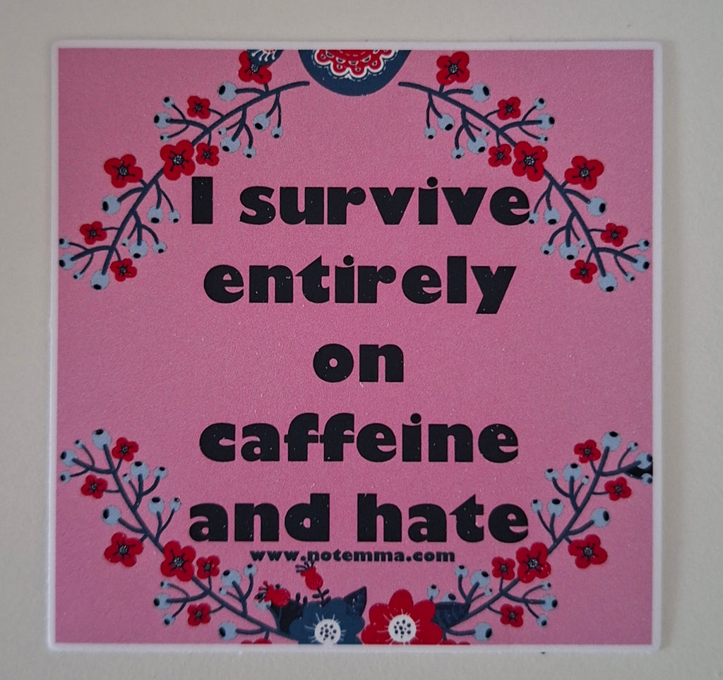 The "Dark Roast & Dark Thoughts" Sticker