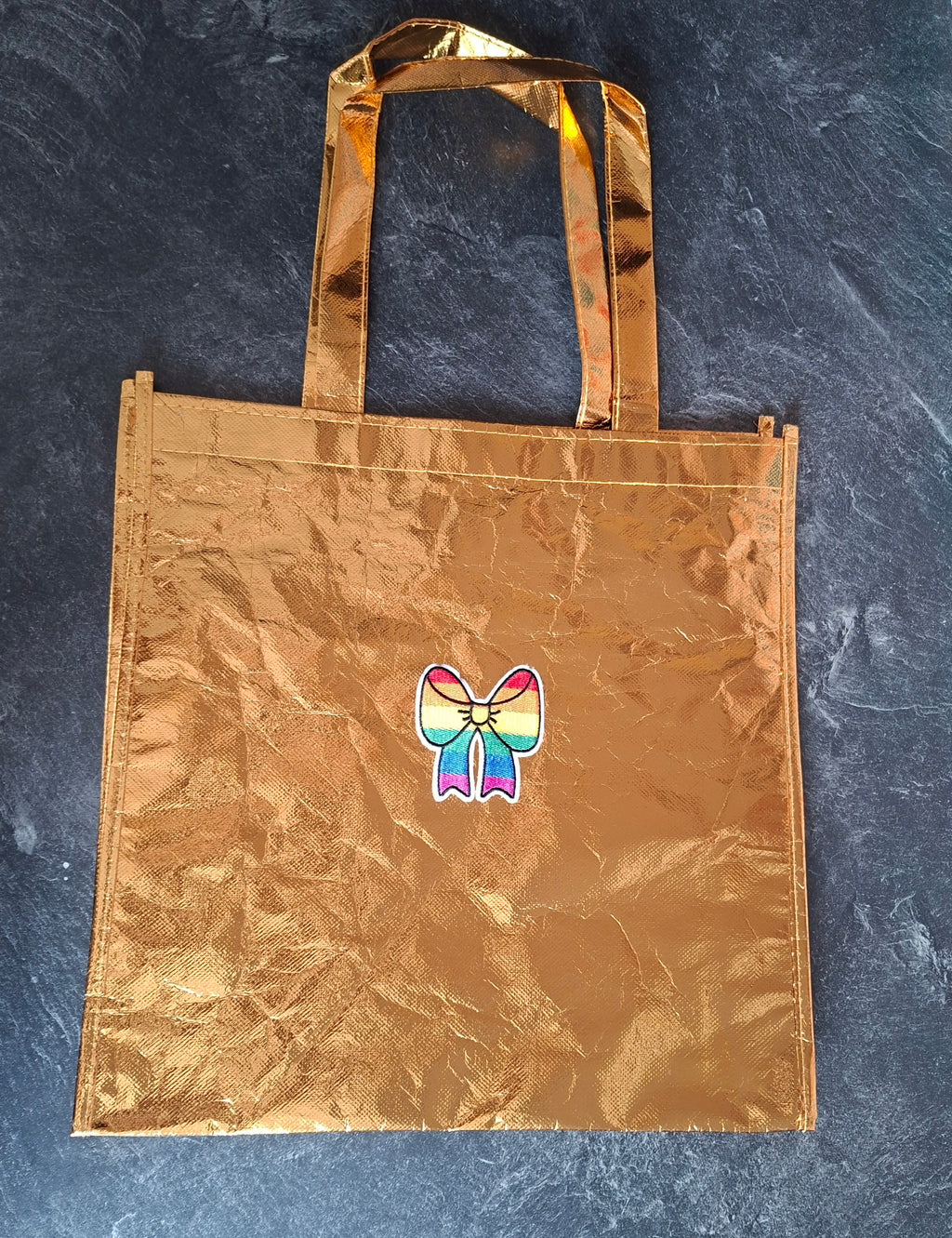 The "Born This Gay" Metallic tote