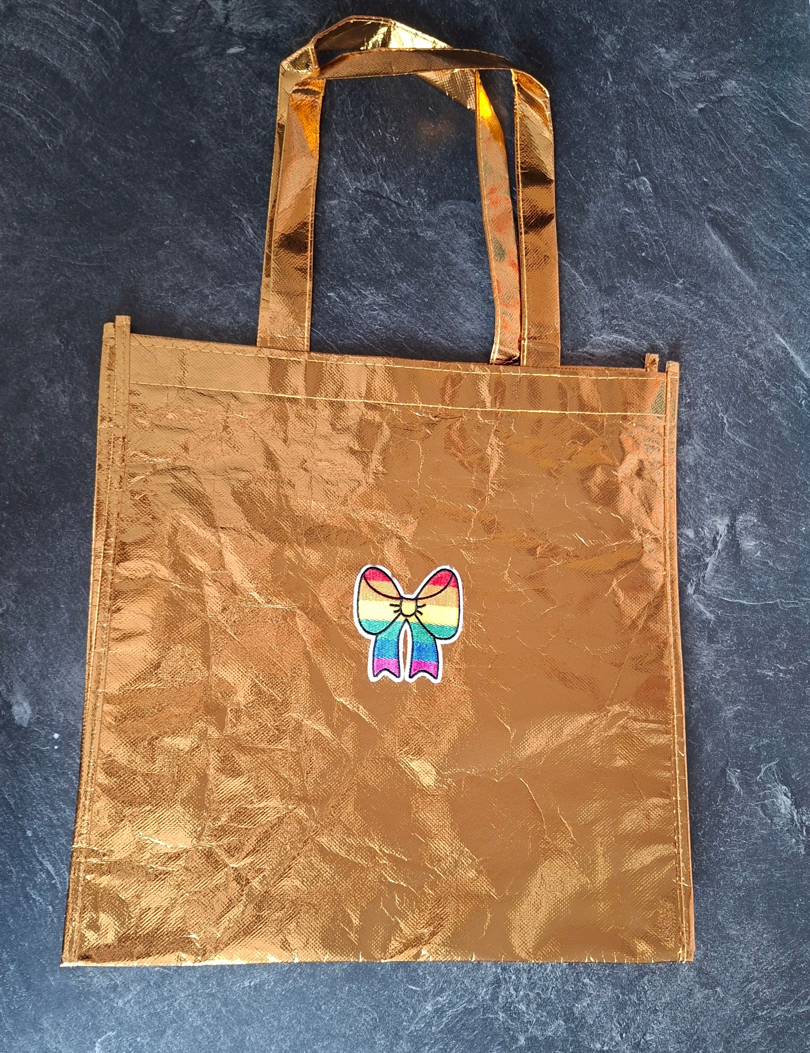 The "Born This Gay" Metallic tote
