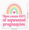 Men cause unwanted pregnancies - sticker
