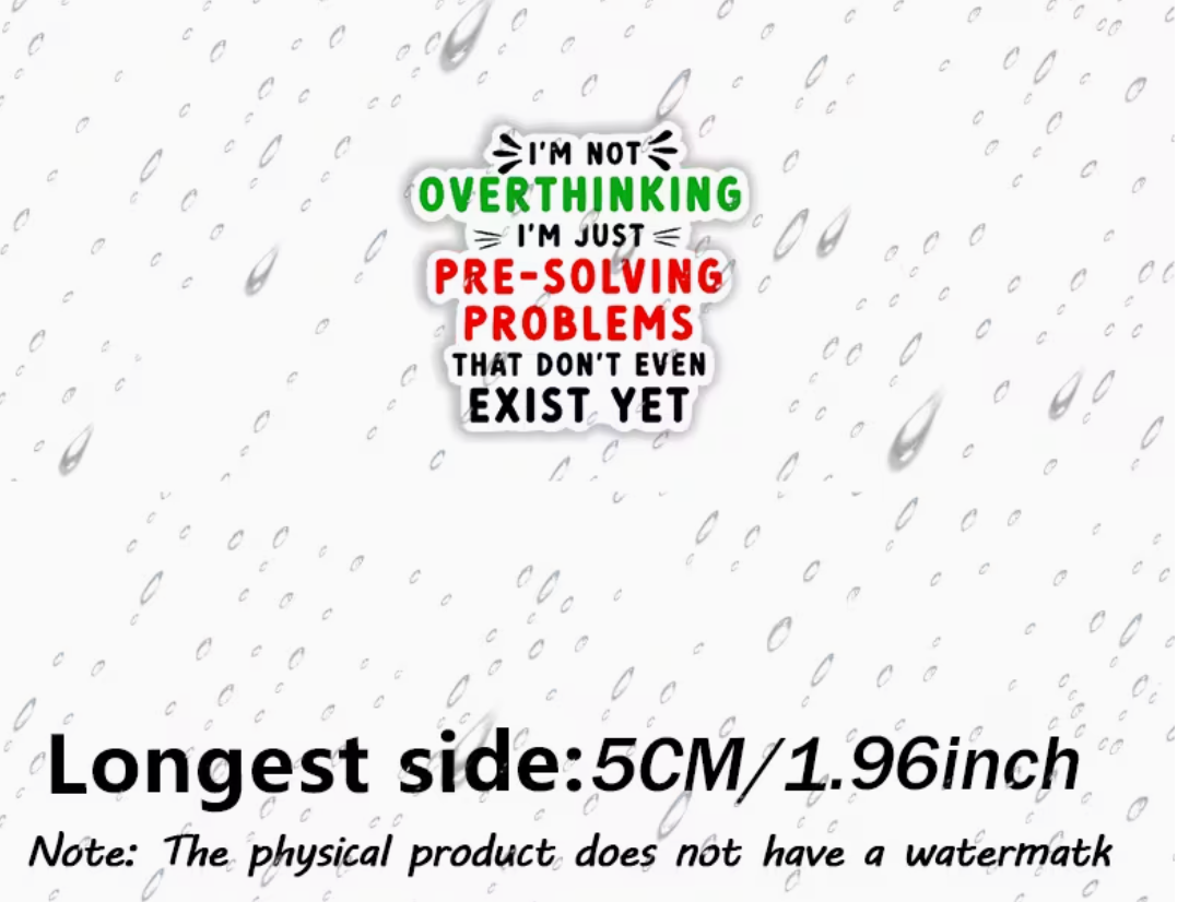 Not overthinking, pre problem-solving - sticker