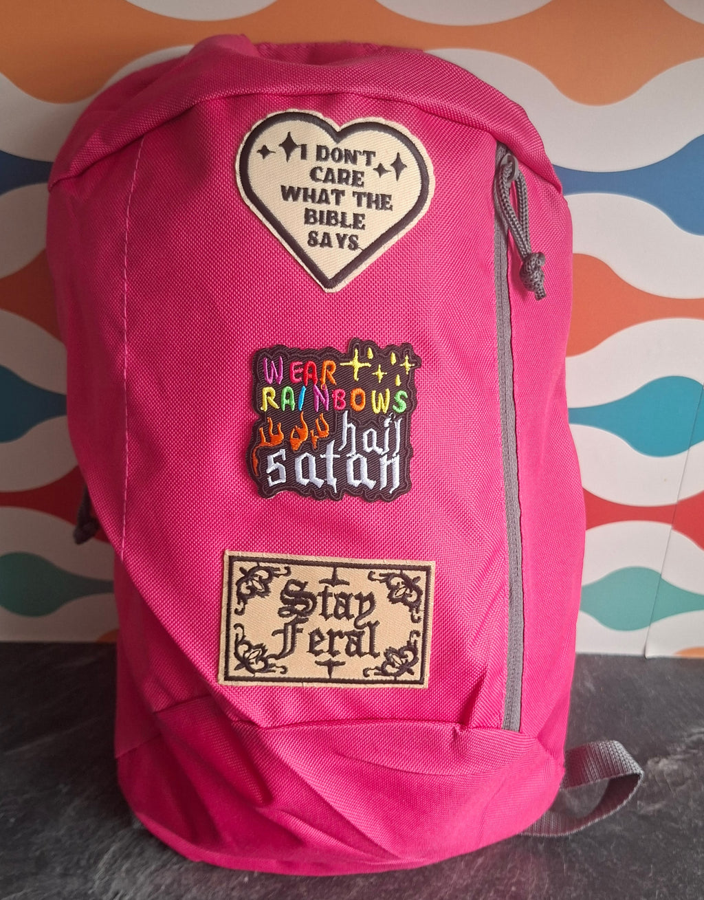 The 'Sweetly Sinful & Staying Feral' backpack