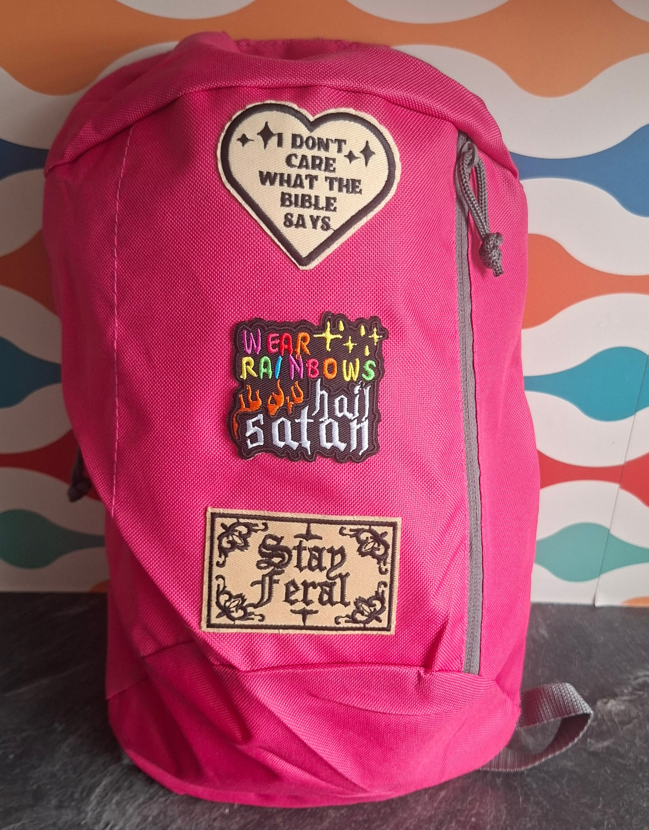 The 'Sweetly Sinful & Staying Feral' backpack