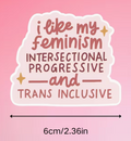 Feminism progressive and trans inclusive - sticker
