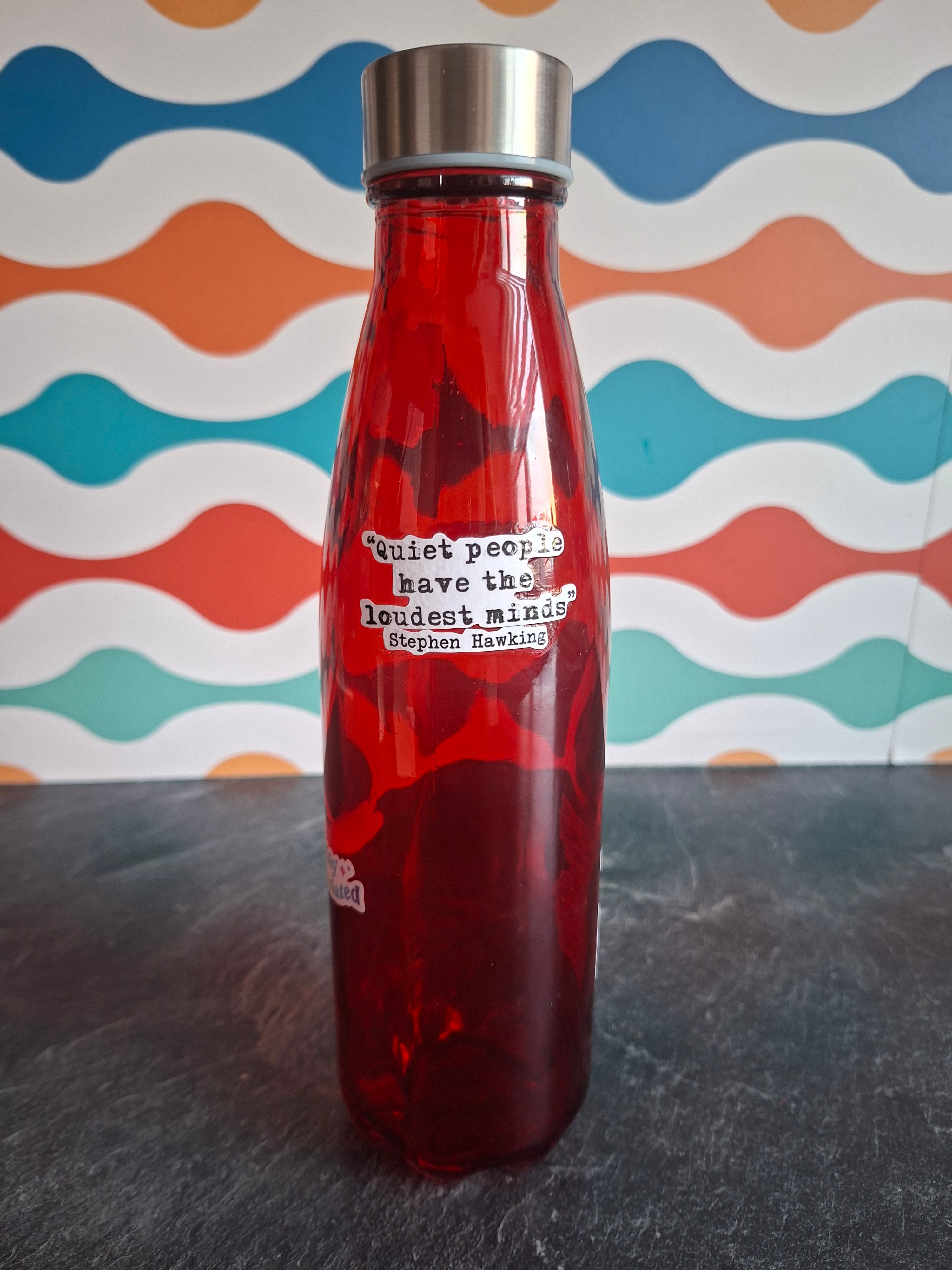 The 'Very neurodivergent Emotional Support' glass water bottle 650 ml