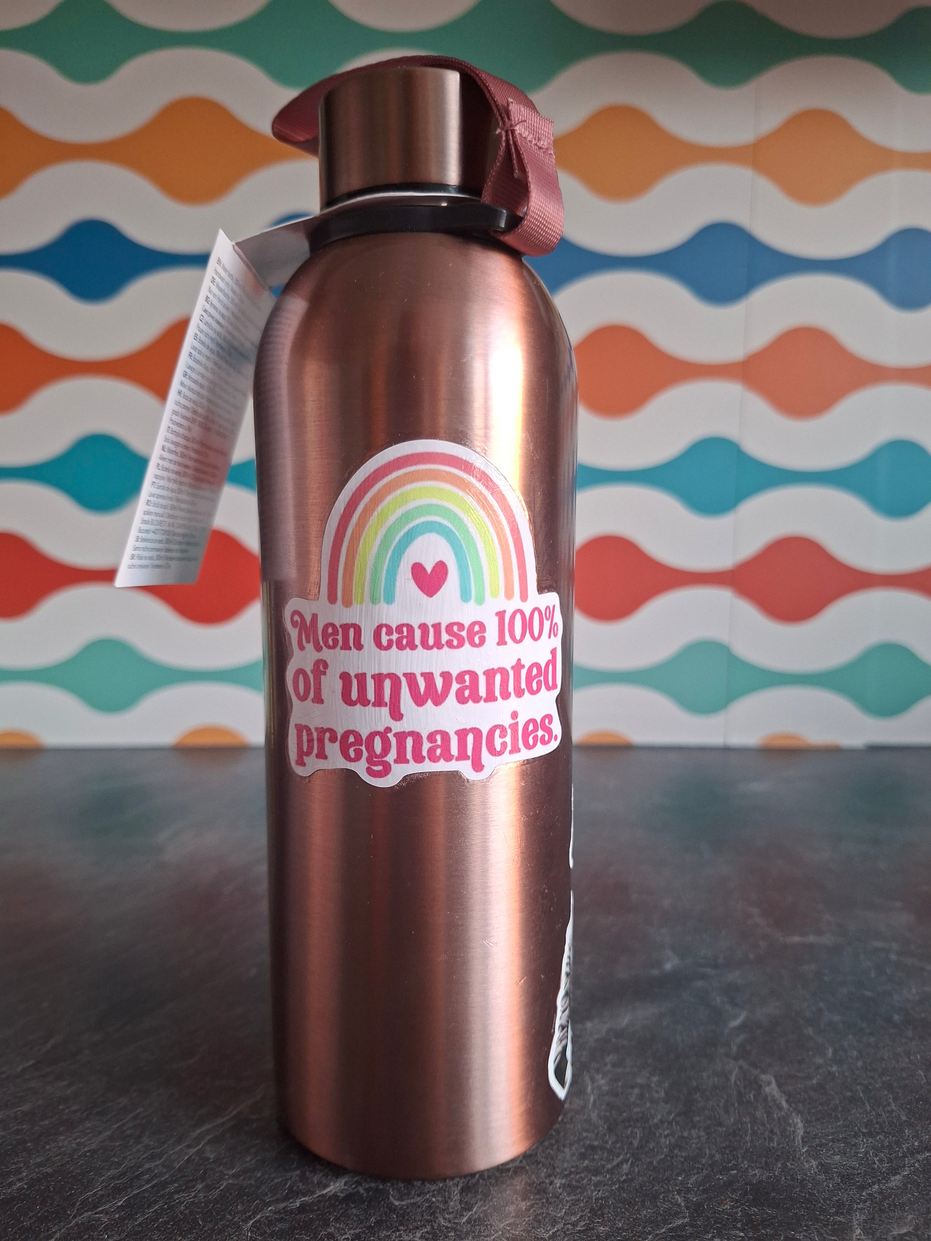 The 'Unapologetic Feminist Truth Bomb' water bottle  500ml
