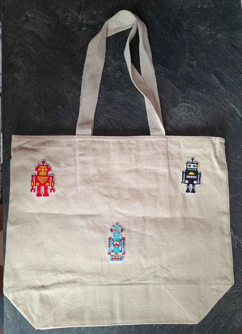 The "Before The Robot Uprising" canvas tote