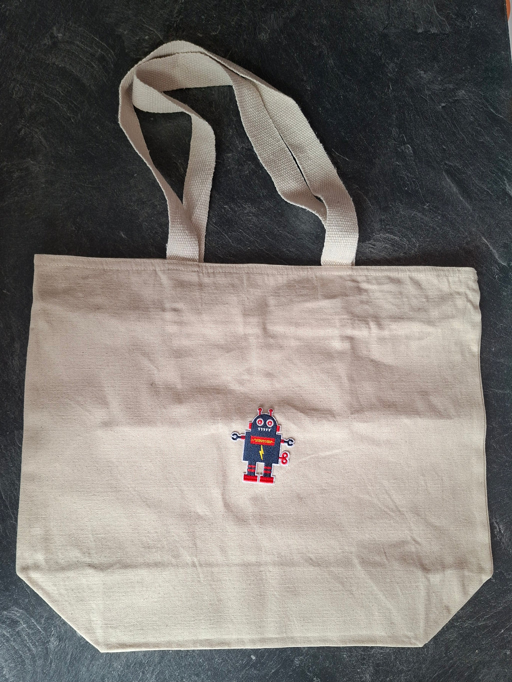 The "Before The Robot Uprising" canvas tote
