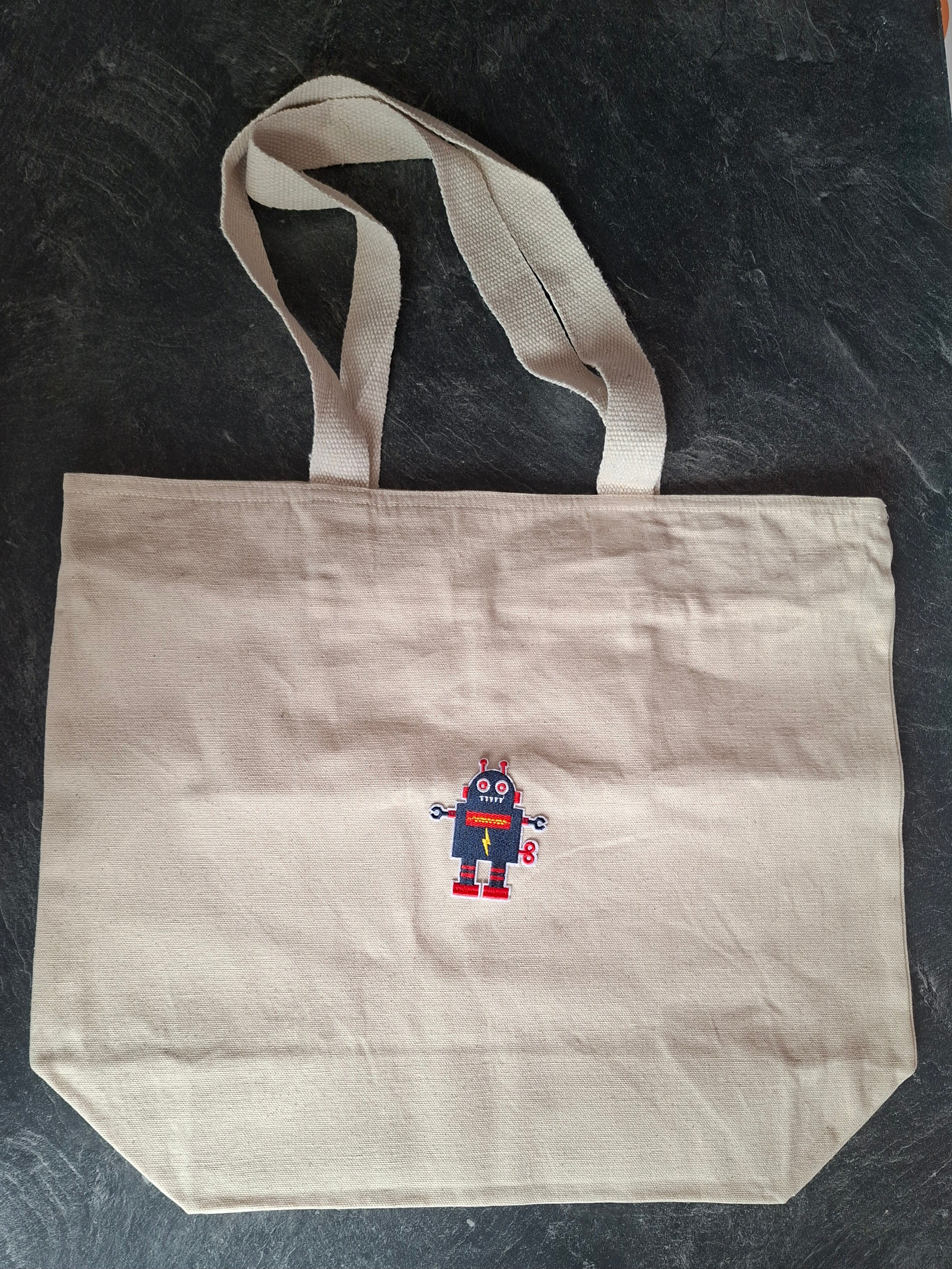 The "Before The Robot Uprising" canvas tote