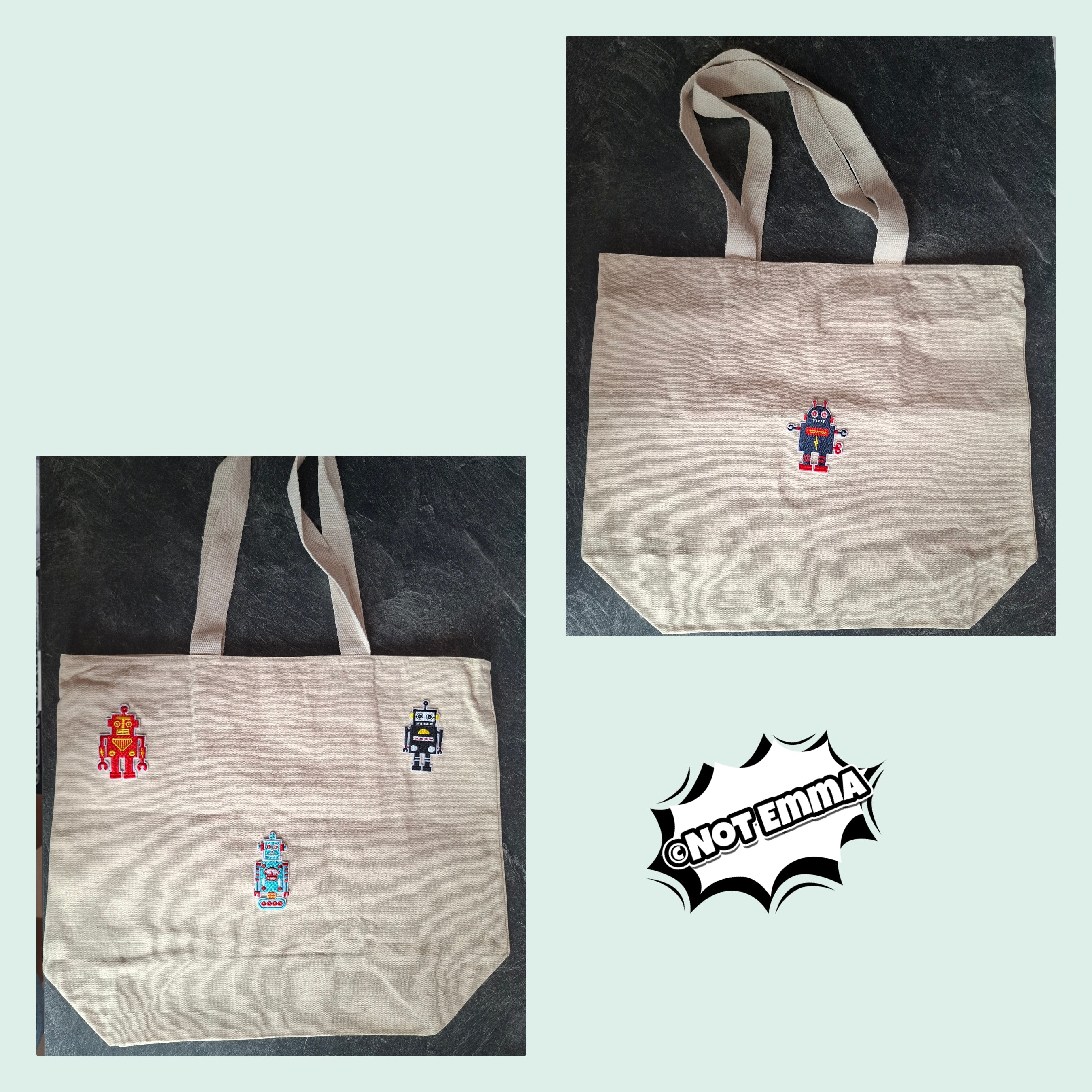 The "Before The Robot Uprising" canvas tote