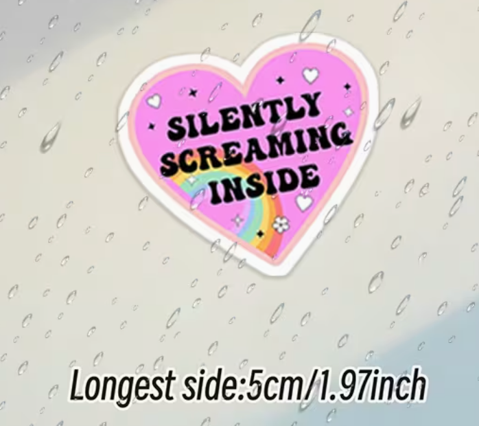Silently screaming inside - sticker