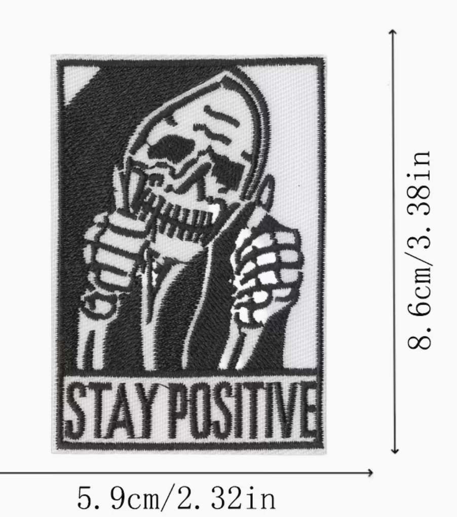 Stay positive skeleton patch