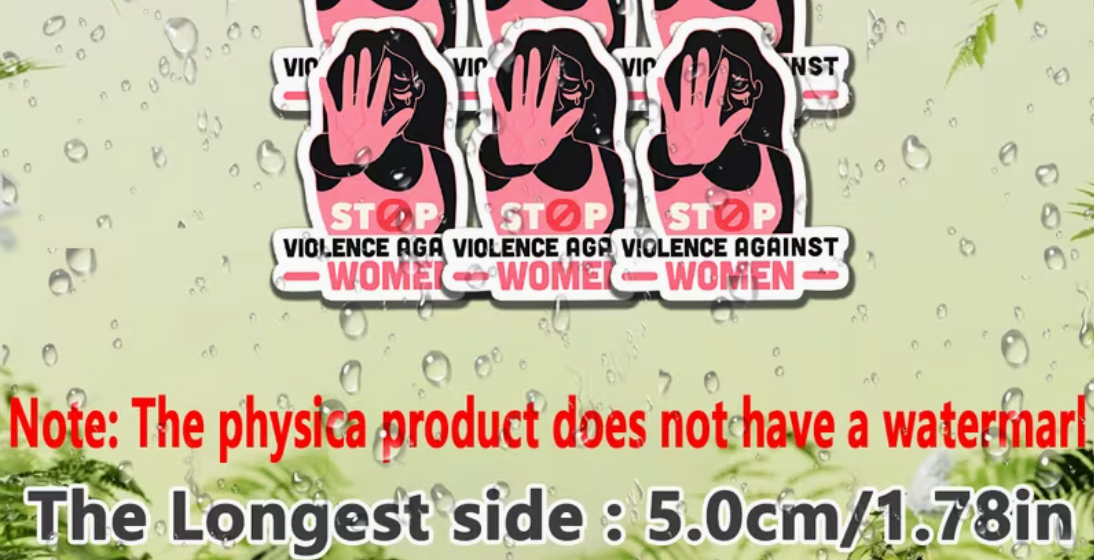 Stop violence against women - sticker