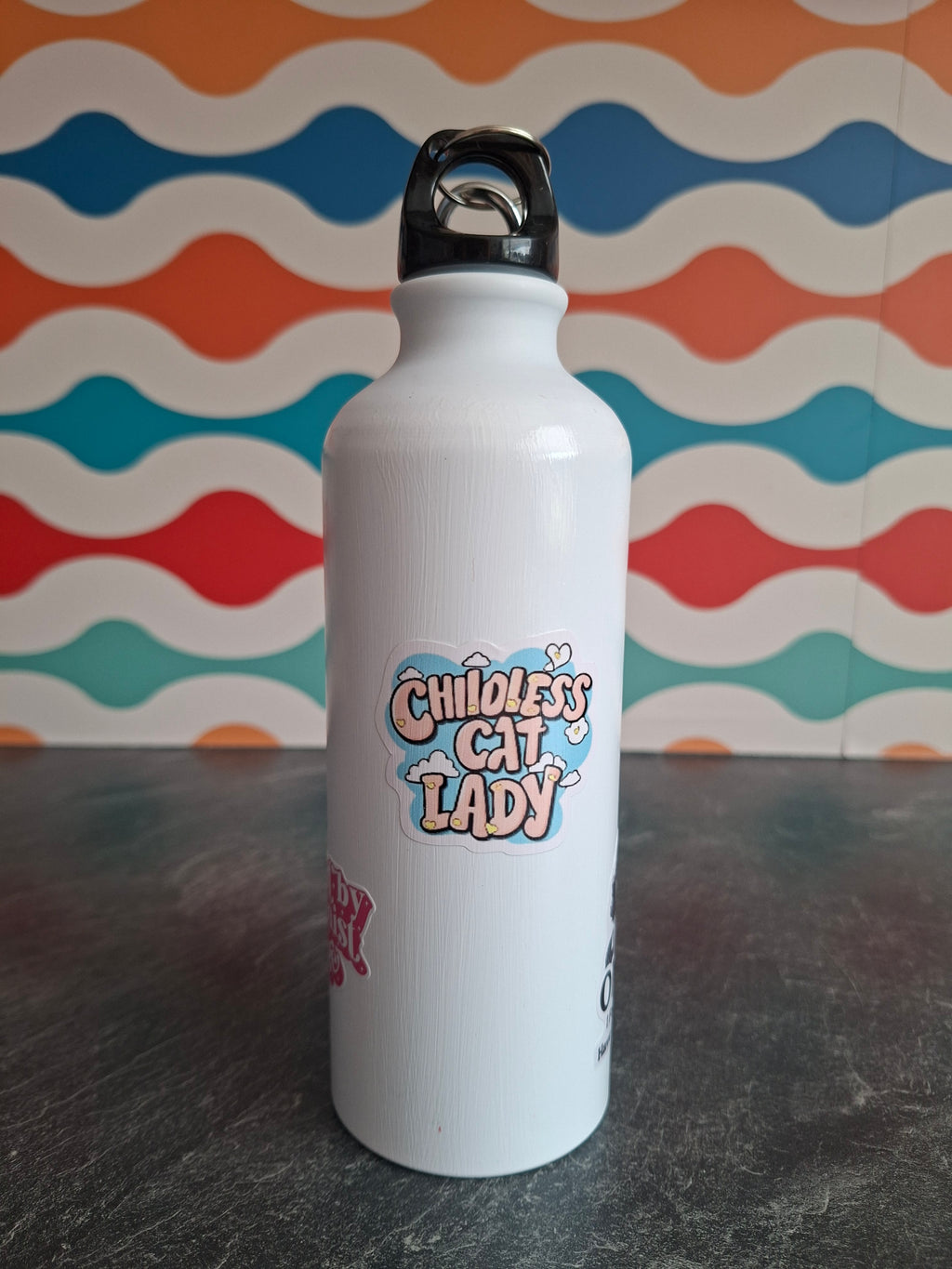 The "Proud Childless Cat Lady' water bottle  540ml