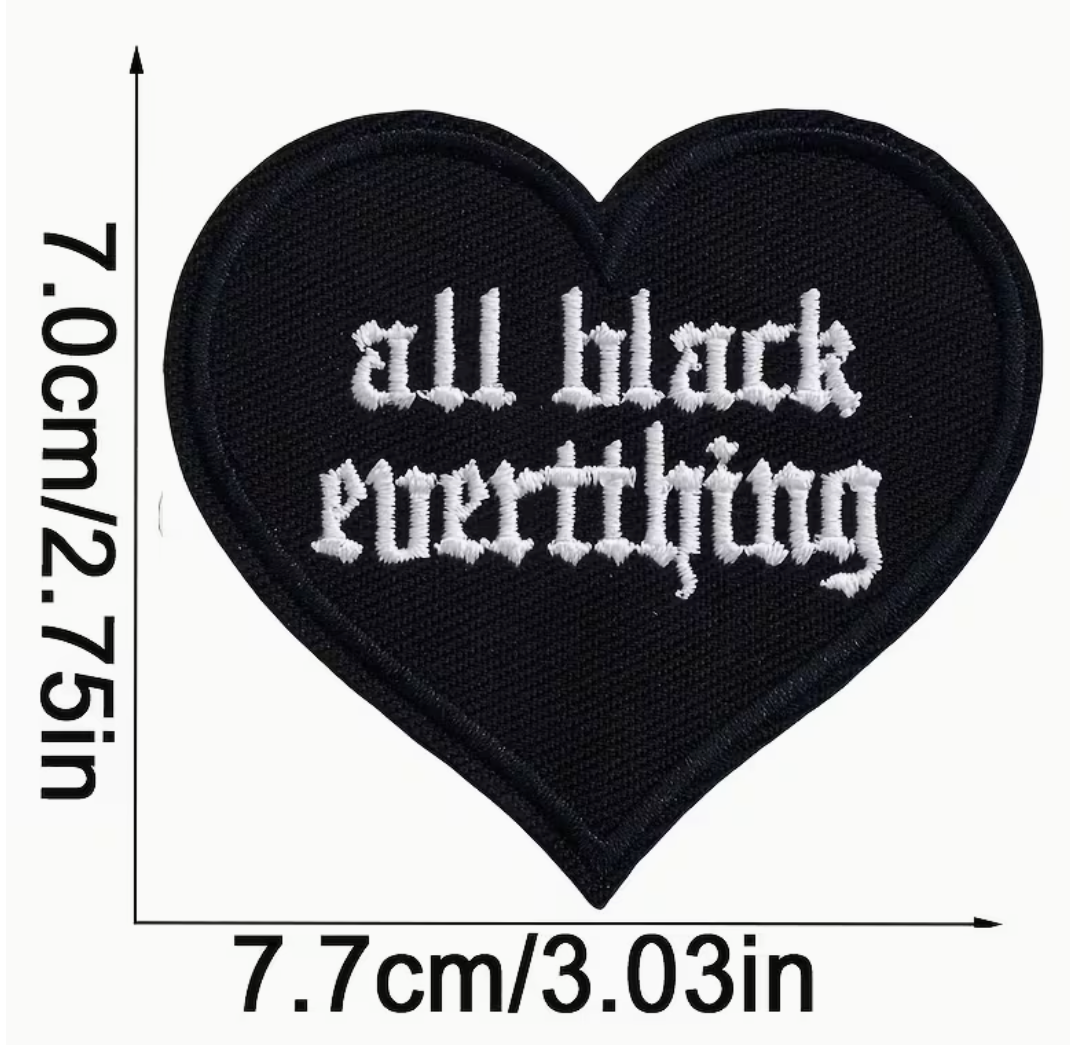 All black everything patch