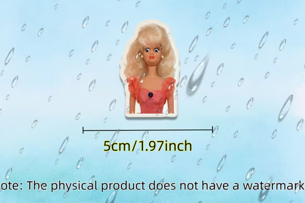 Surprised / unimpressed barbie - sticker