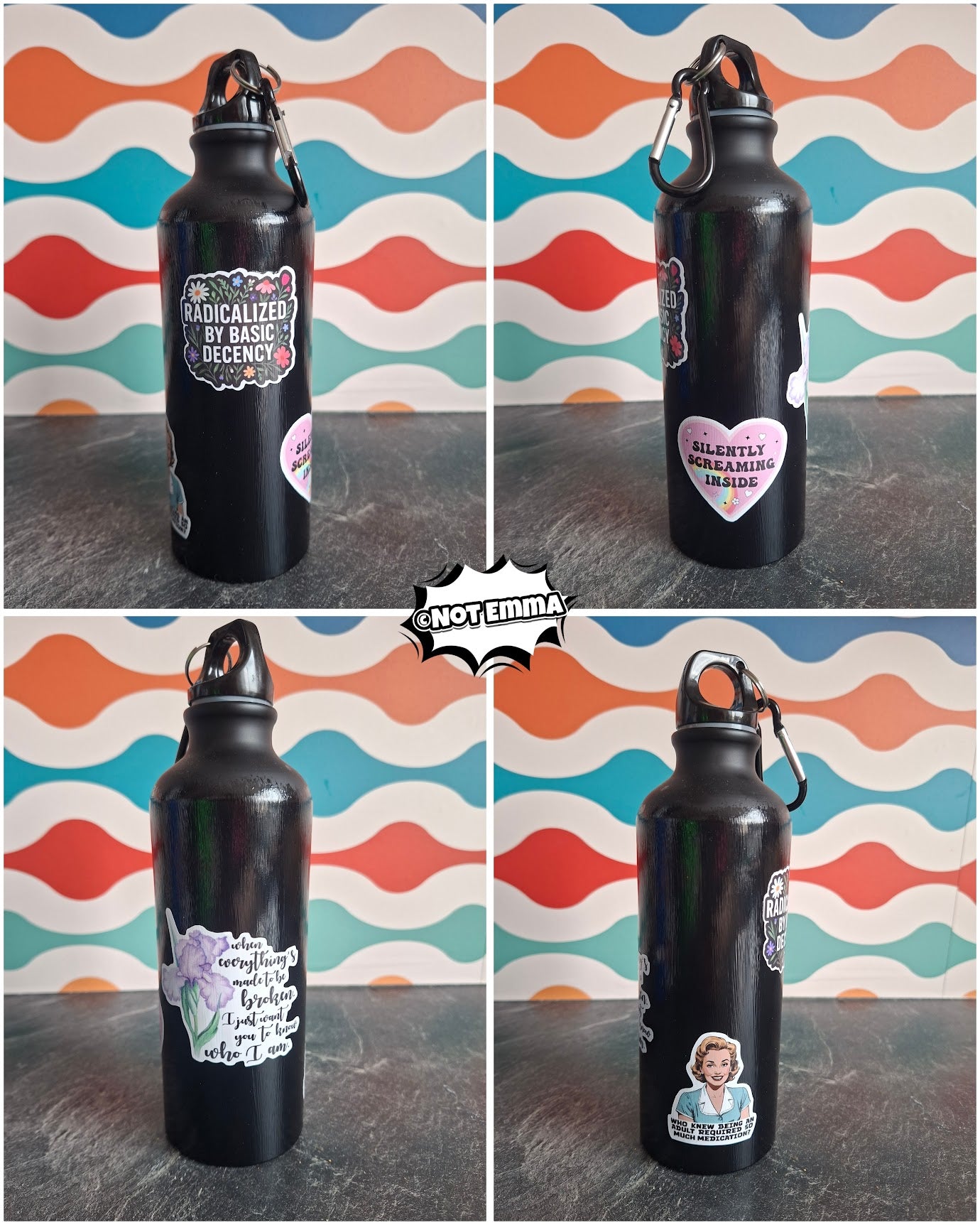 The "Adulting & Emo Meltdown" water bottle 540ml