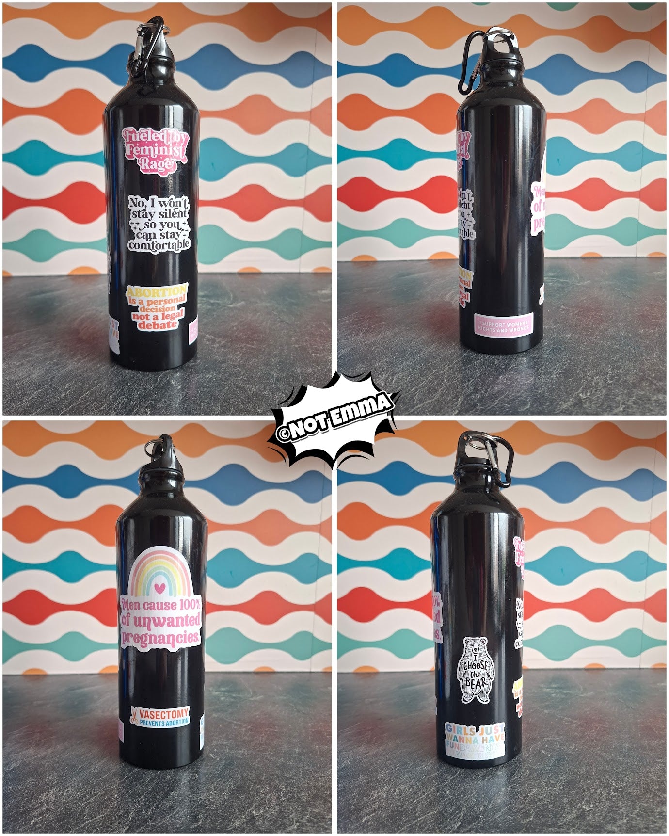 The "Uncomfortable Silence" water bottle 800ml