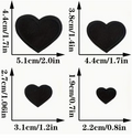 Small black heart patches