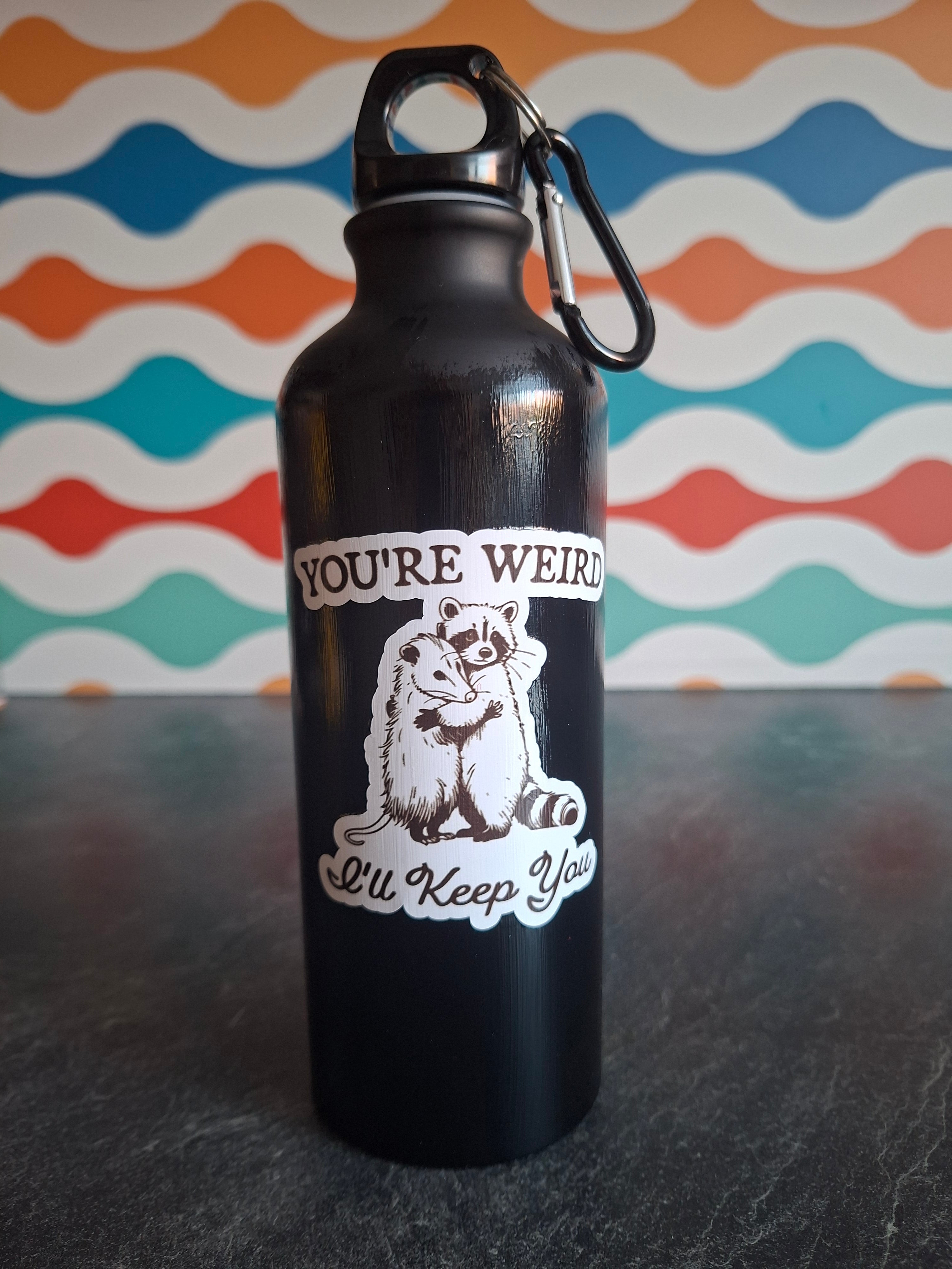 The "Cozy & Weird Emotional Support" water bottle 540ml