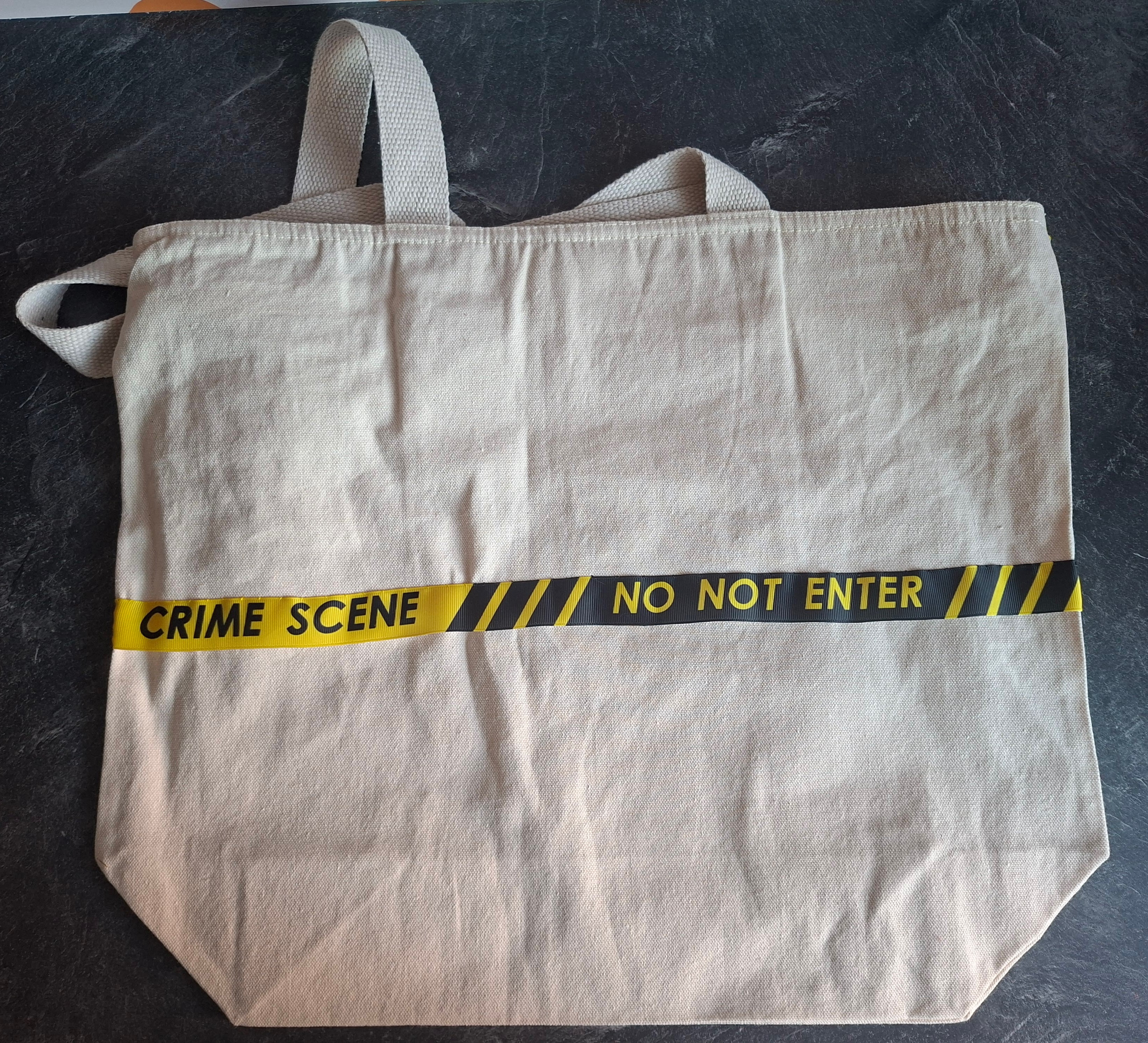 The 'Walking Crime Scene' market tote bag