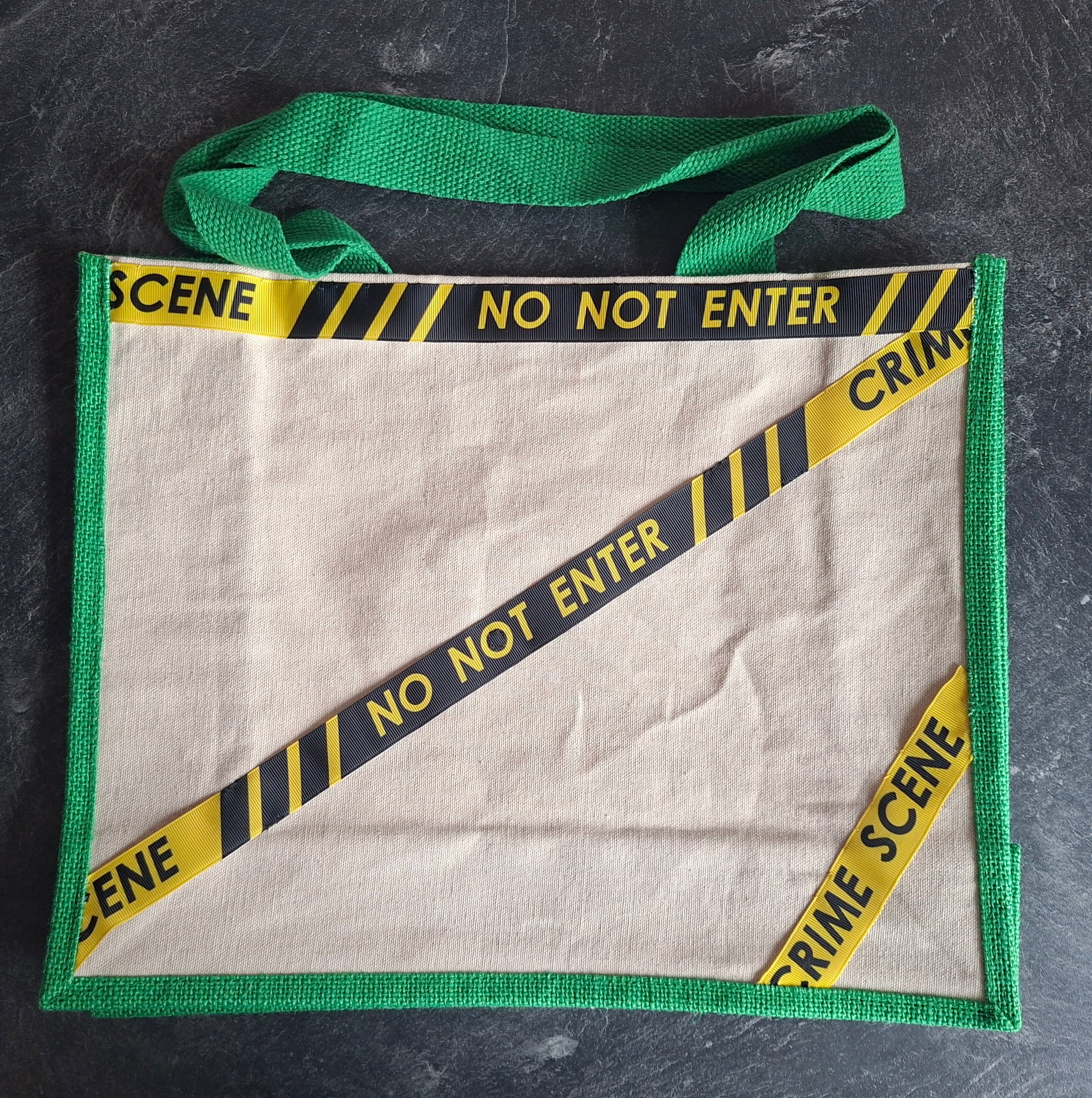 The 'Official True Crime Junkie' jute tote