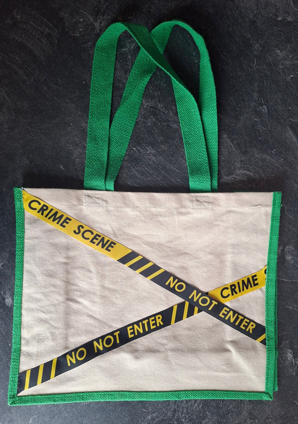 The 'Official True Crime Junkie' jute tote